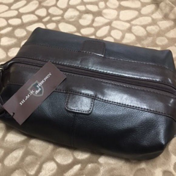 Black Brown 1826 (Lord & Taylor) Men's Travel Kit NEW WITH TAG - Picture 2 of 10